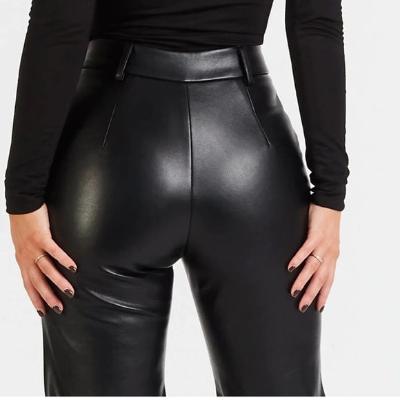 Because of Alice Leather wide leg trousers - Picture 3 of 4